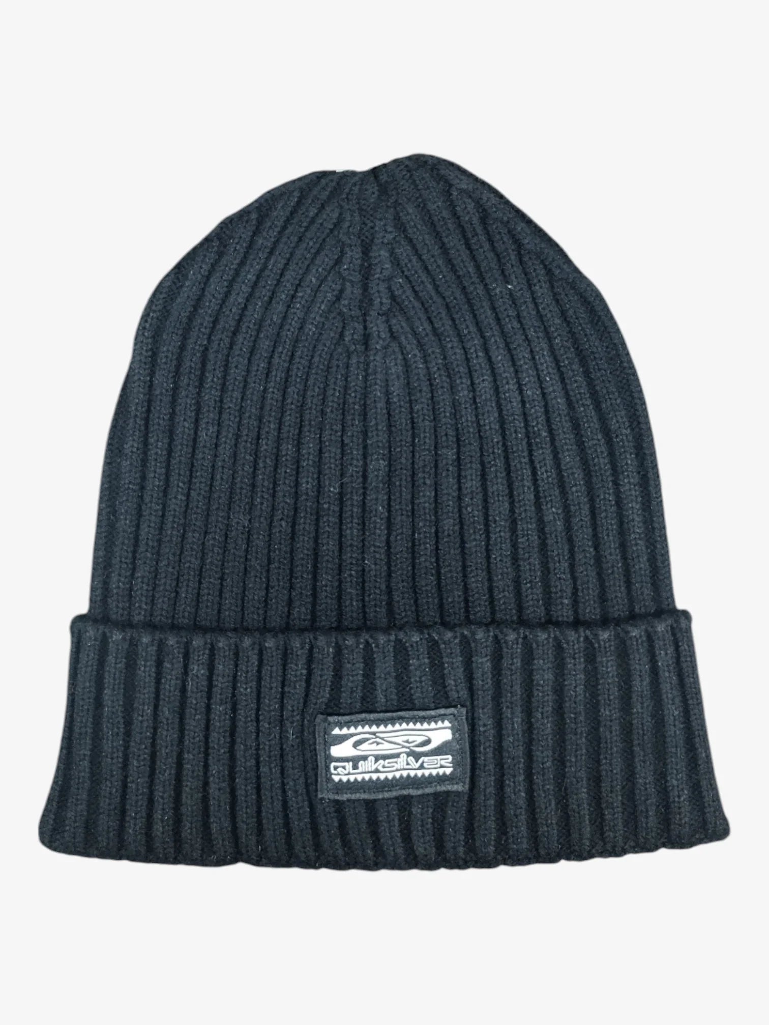 Quiksilver Terrain Black Wool Beanie - Warm Winter Hat for Men & Women - Perfect for Skiing, Snowboarding & Outdoor Activities
