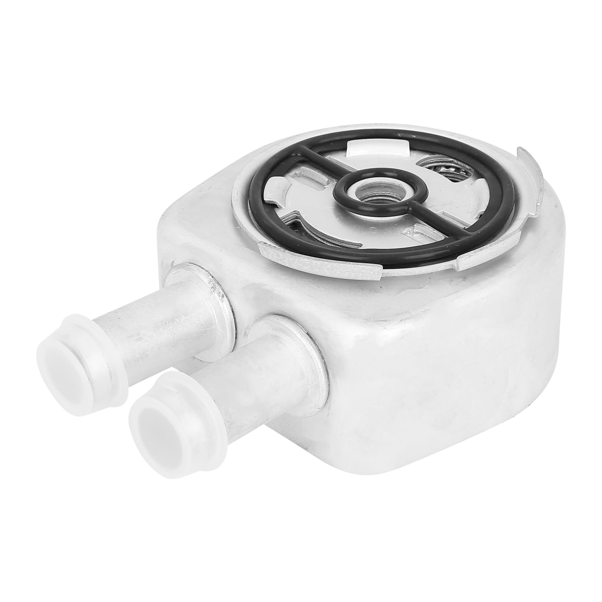 X AUTOHAUX LR025515 Silver Tone Engine Oil Cooler for Land Rover Range Rover - Improve Engine Performance & Cooling Efficiency for Off-Road & Towing