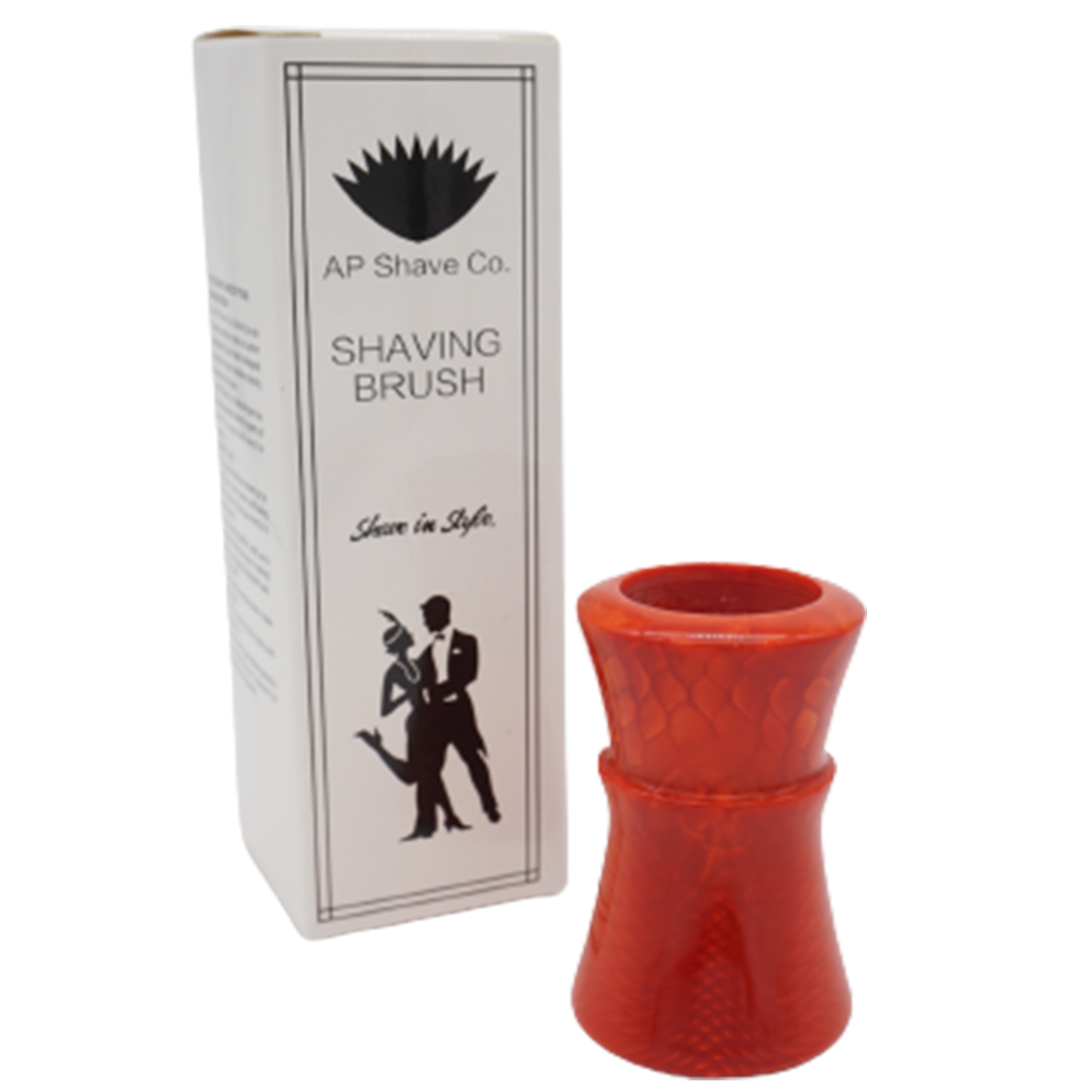 Premium Red Snakeskin Handcrafted Shaving Brush Handle - Fits 24mm & 26mm Knots - Perfect for Wet Shaving, Grooming Kits & Luxury Bathroom Essentials