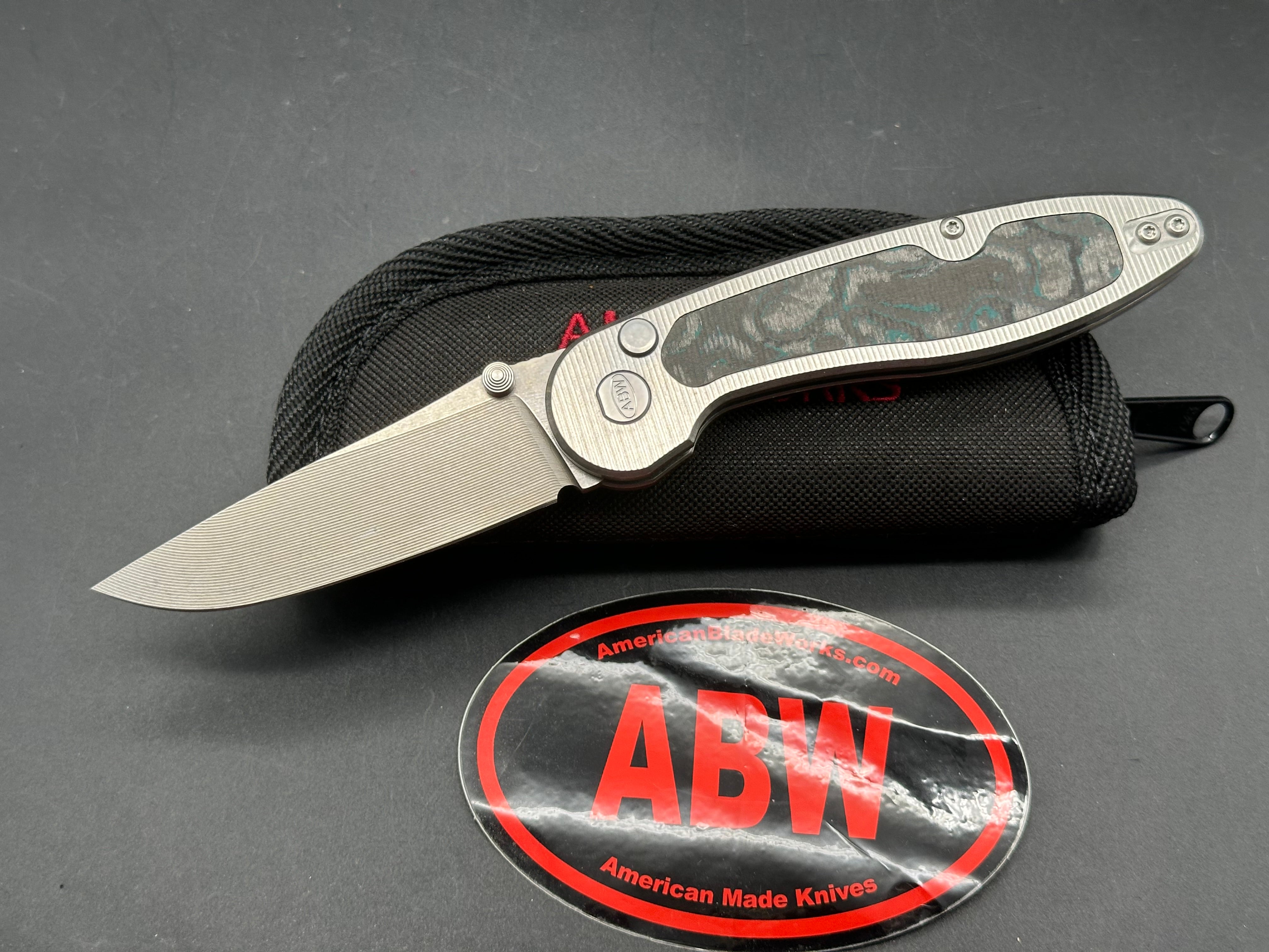 American Blade Works Model 1 Button Lock Folding Knife - Premium EDC Pocket Knife for Outdoor, Camping, Hiking & Everyday Carry