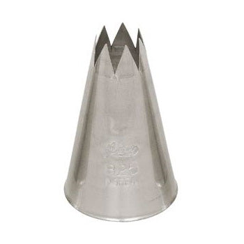 Ateco 825 #5 Star Pastry Tip for Cake Decorating, Cupcakes, and Baking - Professional Stainless Steel Piping Nozzle
