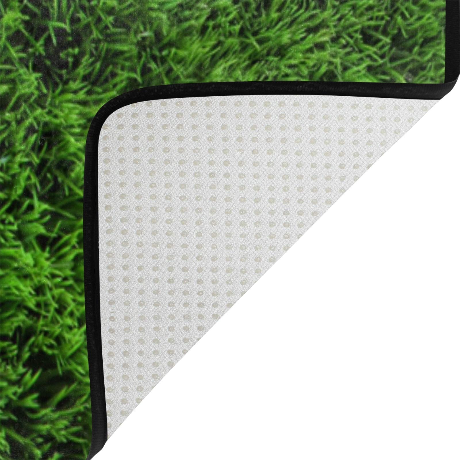 ALAZA 7' x 5' Green Area Rug for Basketball Soccer Baseball - Non-Slip Sports Themed Carpet for Living Room Bedroom Game Room Decor (Perfect for Kids Playroom, Man Cave & Sports Fan Gifts)