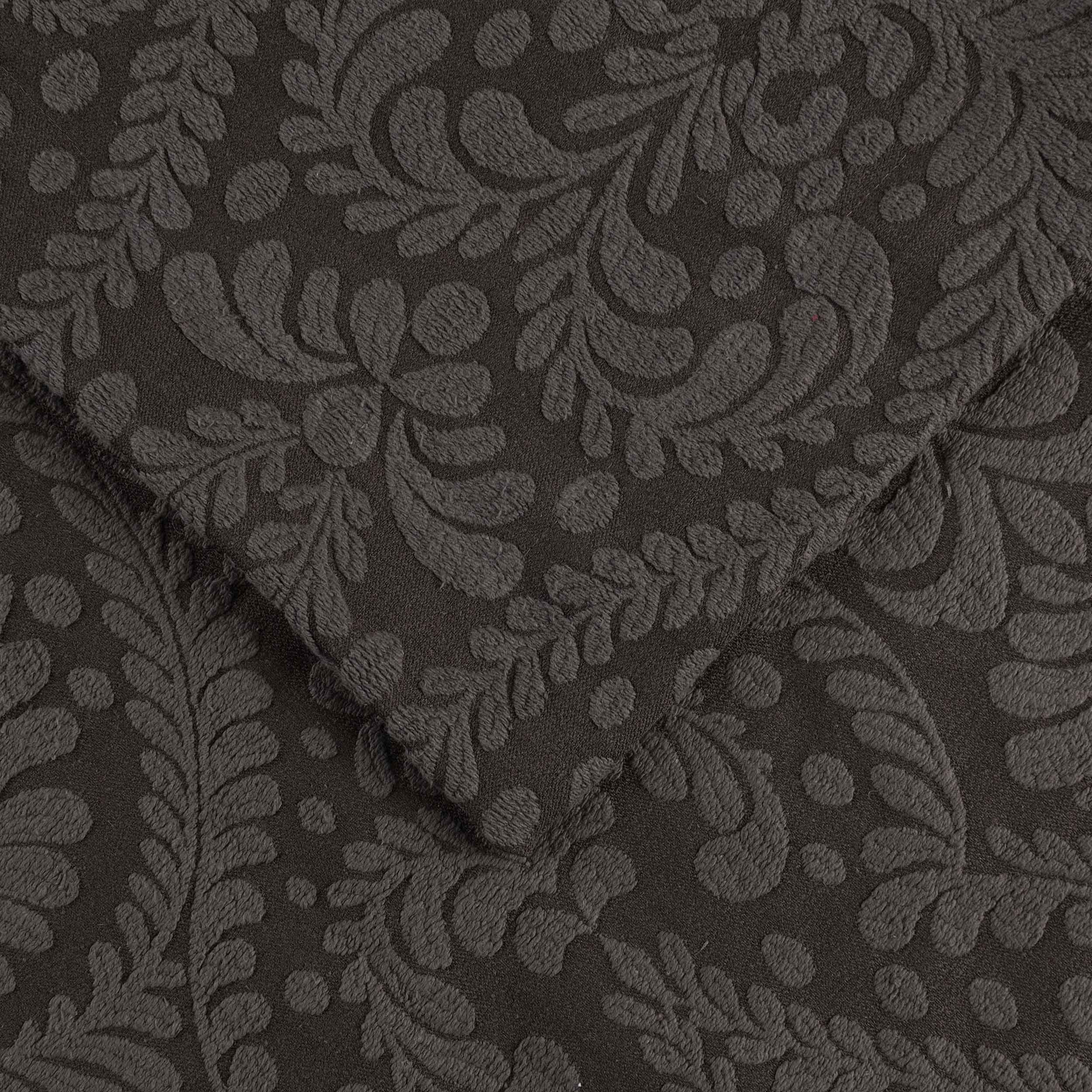 Premium Aspen Cotton Blend Jacquard Woven Floral Bedspread Set with Scalloped Edges - Queen Size Luxury Bedding for Master Bedroom & Guest Room Decor