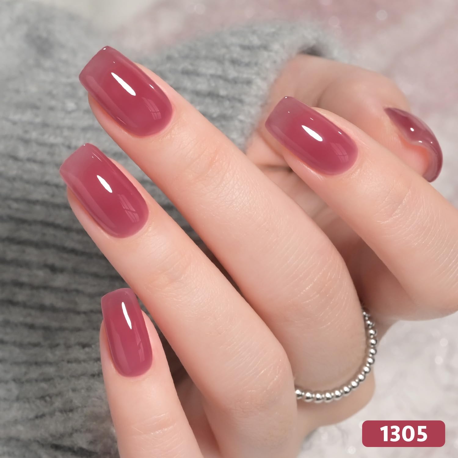 GAOY Jelly Burgundy Gel Nail Polish Set - 6 Transparent Colors (Red, Pink, Brown, Nude) | Soak Off UV Light Cure Gel Polish Kit for Salon & DIY Nail Art at Home | Perfect for Manicures, Pedicures & Special Occasions