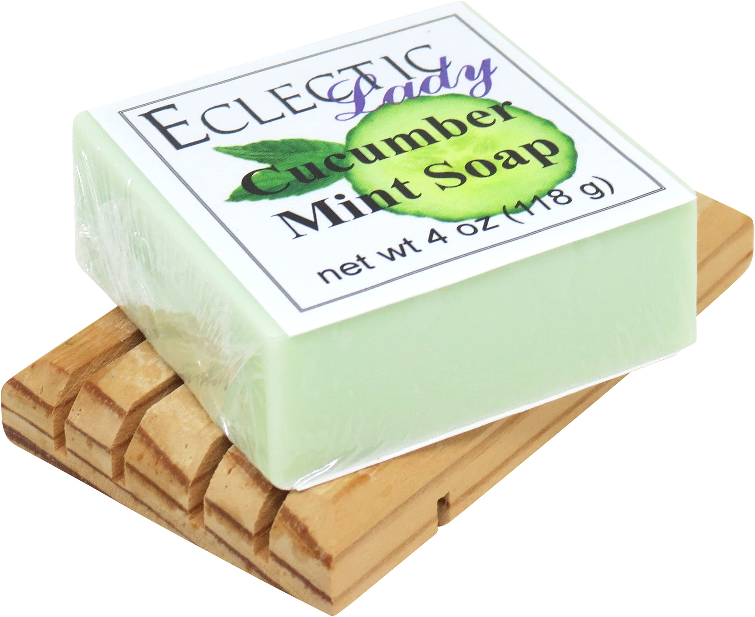 Refreshing Cucumber Mint Glycerin Soap Bar - 4 oz | Natural Skin Hydration & Cleansing | Perfect for Sensitive Skin & Daily Facial Care by Eclectic Lady