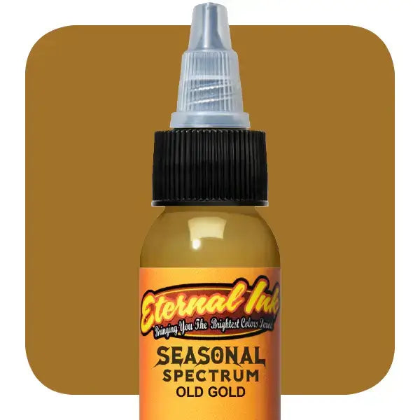 Old Gold Eternal Ink - 1 oz Premium Tattoo Ink for Professional Artists | Long-Lasting & Vibrant Colors | Ideal for Tattooing, Body Art & Permanent Makeup