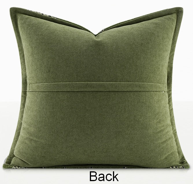 Modern Green Decorative Pillow Covers - Large Cheetah Print Sofa Pillow Cases for Couch, Abstract Throw Pillows for Living Room - Perfect for Home Decor, Accent Seating & Cozy Living Spaces