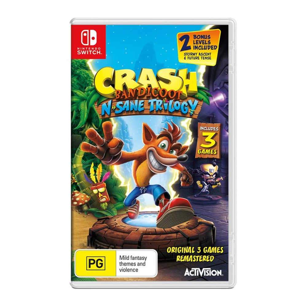 Crash Bandicoot N. Sane Trilogy for Nintendo Switch - Classic Platformer Game Bundle with 3 Remastered Adventures | Perfect for Family Game Nights & Nostalgic Gaming