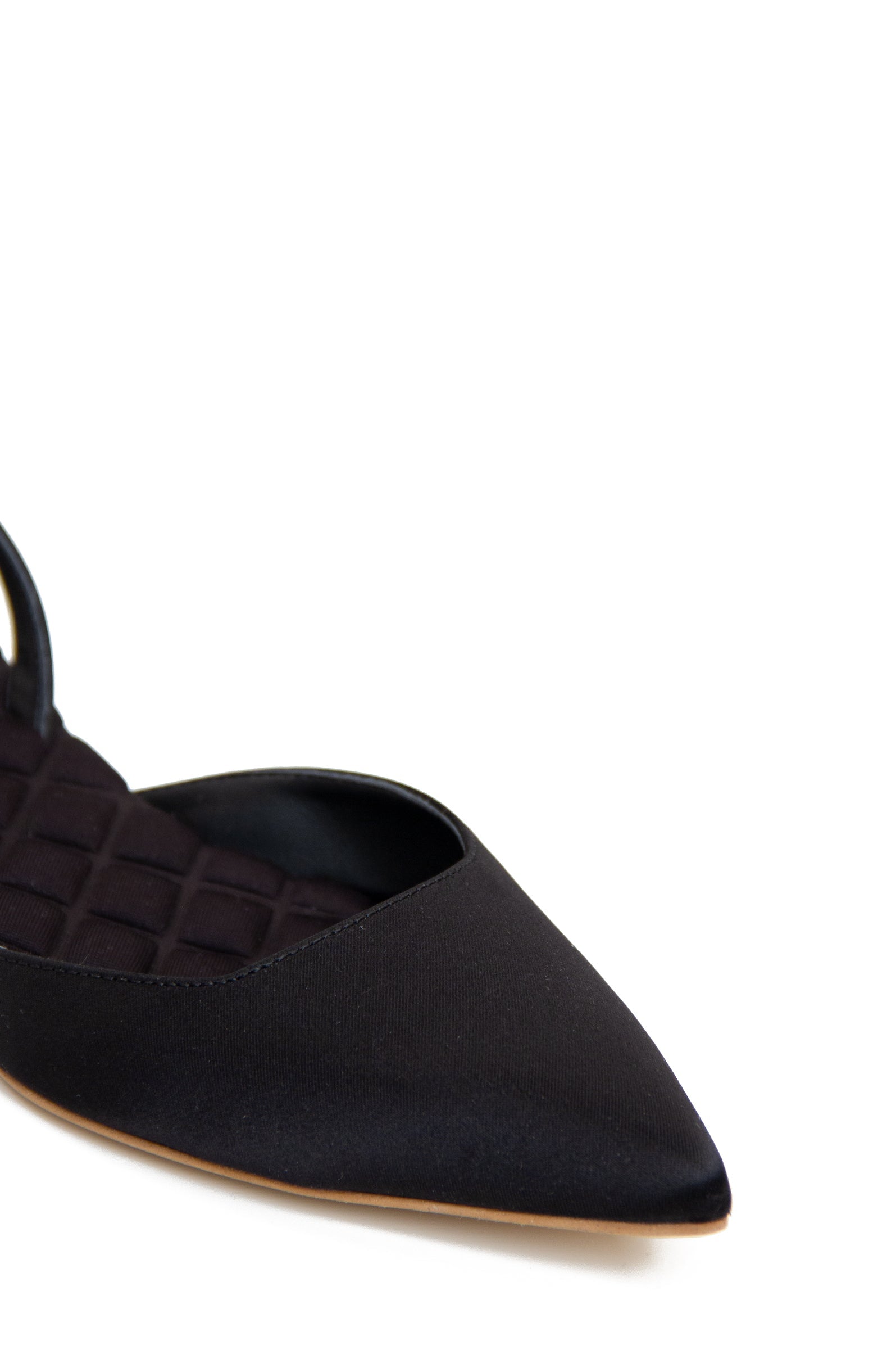 Jackie Cotton Vegan Slingback Flats for Women - Comfortable Black Satin Shoes | Perfect for Office, Wedding & Casual Outfits