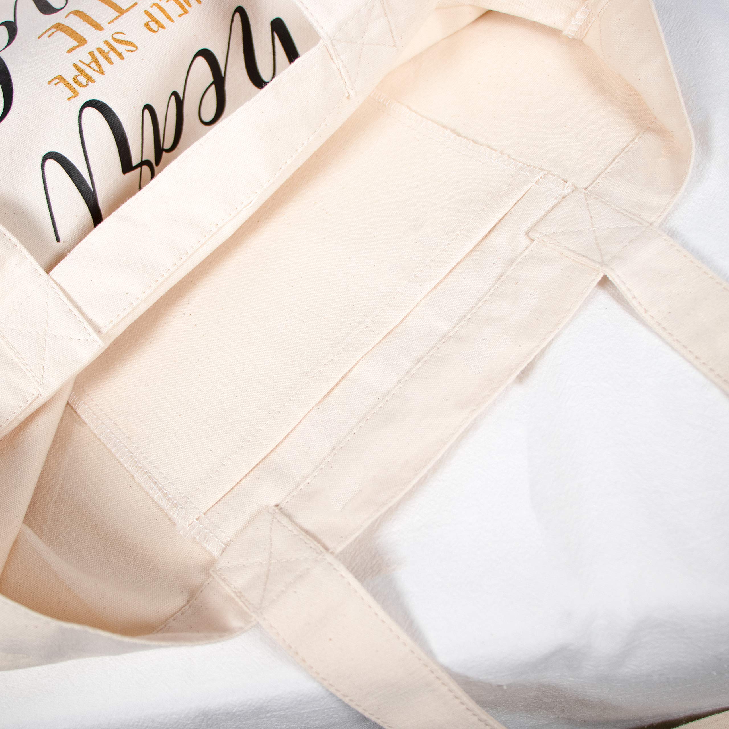 CARAKNOTS Women's Canvas Tote Bag - Best Bridesmaid Gift for Wedding, Bridal Shower & Bachelorette Party - Durable Cotton Reusable Shopping Bag - Perfect for Beach, Grocery & Everyday Use