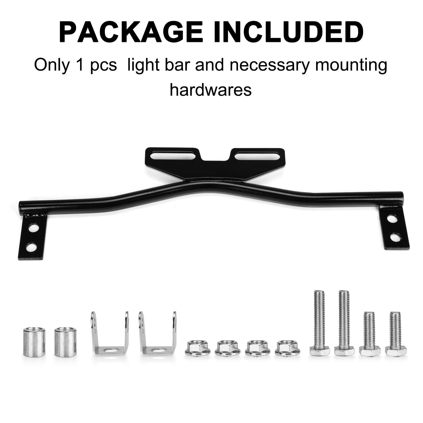 PSLER Universal Black Motorcycle Light Bracket Bar for Dyna Super Glide Road - LED Spot Fog Driving Passing Turn Signal Light Mounting Kit | Perfect for Night Riding, Off-Road Adventures & Custom Bike Builds