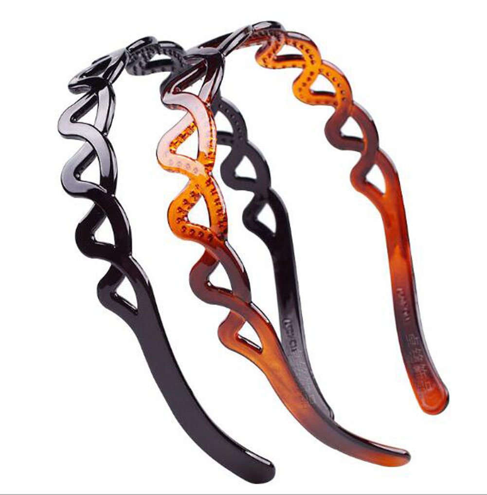 Suoirblss 8PCS Plastic Hair Combs & Headbands Set - Durable Hair Accessories for Women & Men (Style01) - Perfect for Salon Styling, Home Use & Travel