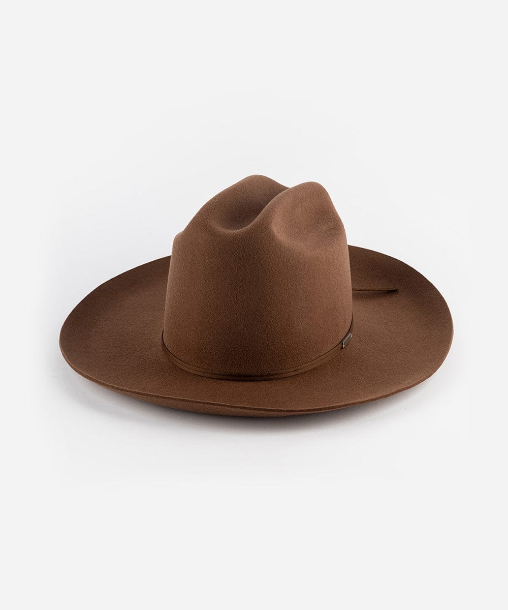 Ezra Western Cowboy Hat for Men & Women - Stylish Felt Cowboy Hat with Wide Brim - Perfect for Rodeo, Country Music Festivals & Outdoor Adventures
