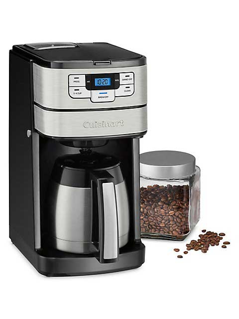 Cuisinart DGB-450C Automatic Grind & Brew 10-Cup Thermal Coffee Maker - Fresh Ground Coffee at Home, Perfect for Office & Family Breakfast