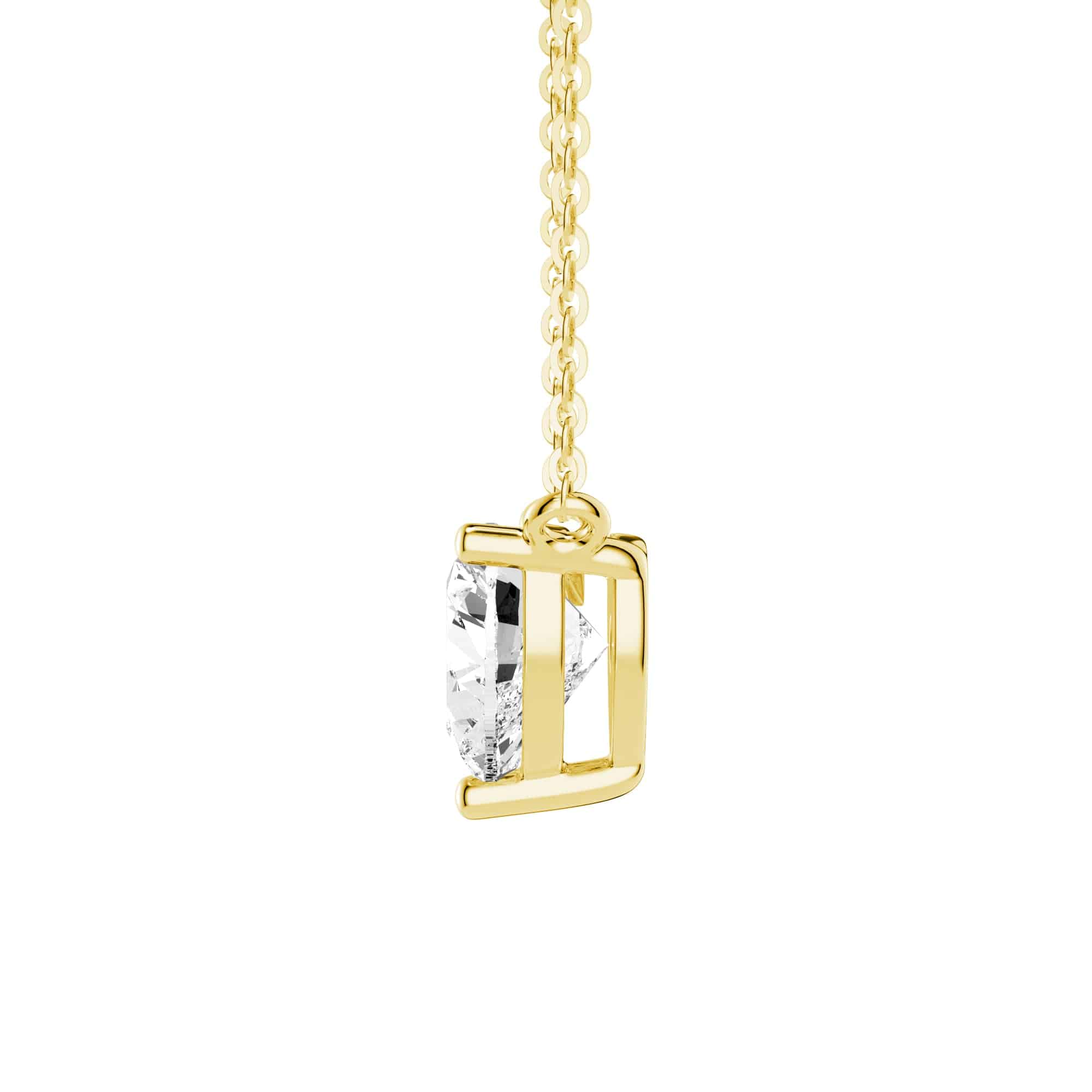 Heart Cut Moissanite Solitaire Pendant Necklace - 14K Gold Plated Elegant Jewelry Gift for Women, Valentine's Day, Anniversary & Special Occasions