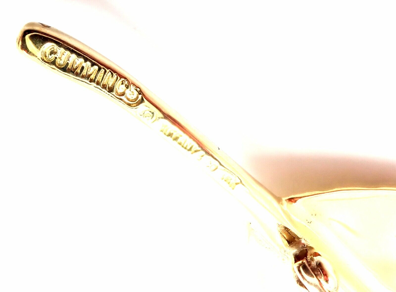 Authentic Tiffany & Co Angela Cummings 18K Yellow Gold Leaf Pin Brooch - Elegant Jewelry for Women, Perfect for Weddings, Parties & Special Occasions