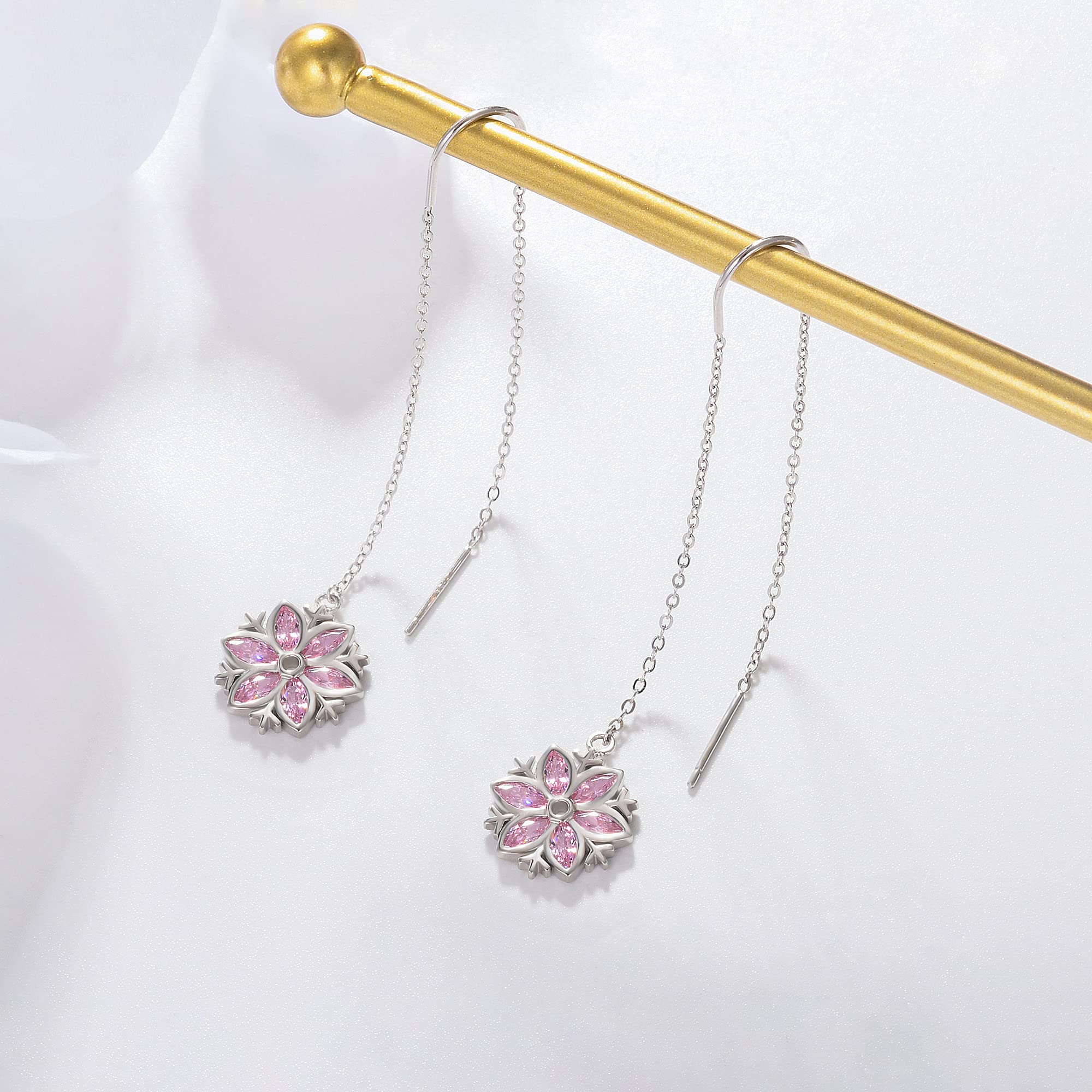 2 Pairs S925 Sterling Silver Threader Earrings for Women - Lightweight Dangle Drop Bar Wrap Earrings, Hypoallergenic Minimalist Jewelry for Anniversary, Christmas Gift | Perfect for Date Night, Office Wear & Special Occasions