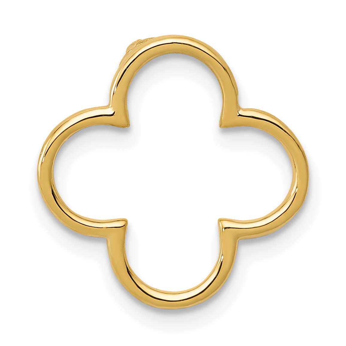14K Gold Quatrefoil Slide Pendant Necklace - Elegant & Dainty Jewelry for Women, Perfect for Layering, Gifts & Everyday Wear