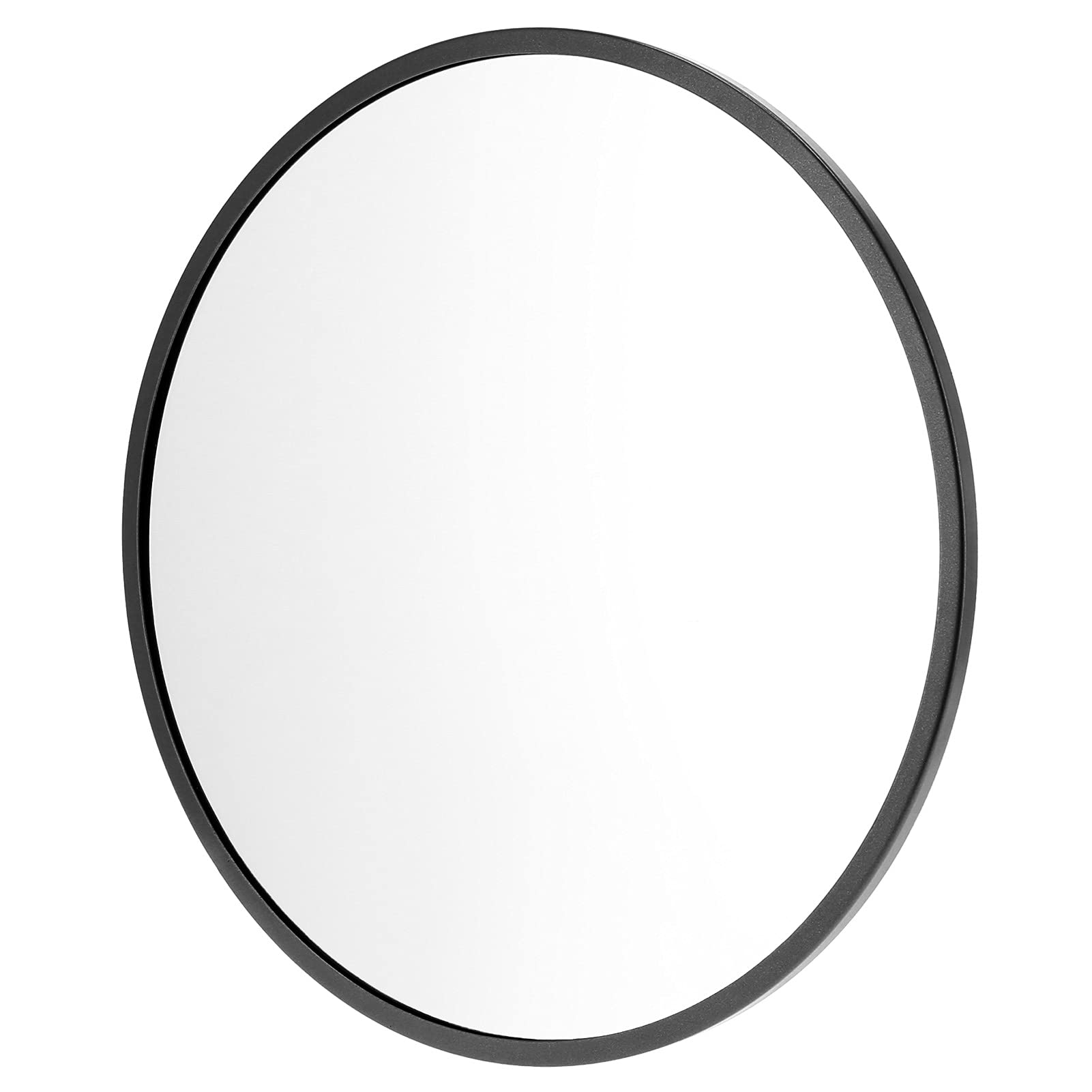 Gold Framed Round Wall Mirror - 20 Inch Black Vanity Mirror for Bathroom, Bedroom & Living Room Decor | Elegant Hanging Makeup Mirror with Wall Mount for Entryway & Dining Room | Perfect for Dressing Table & Home Styling