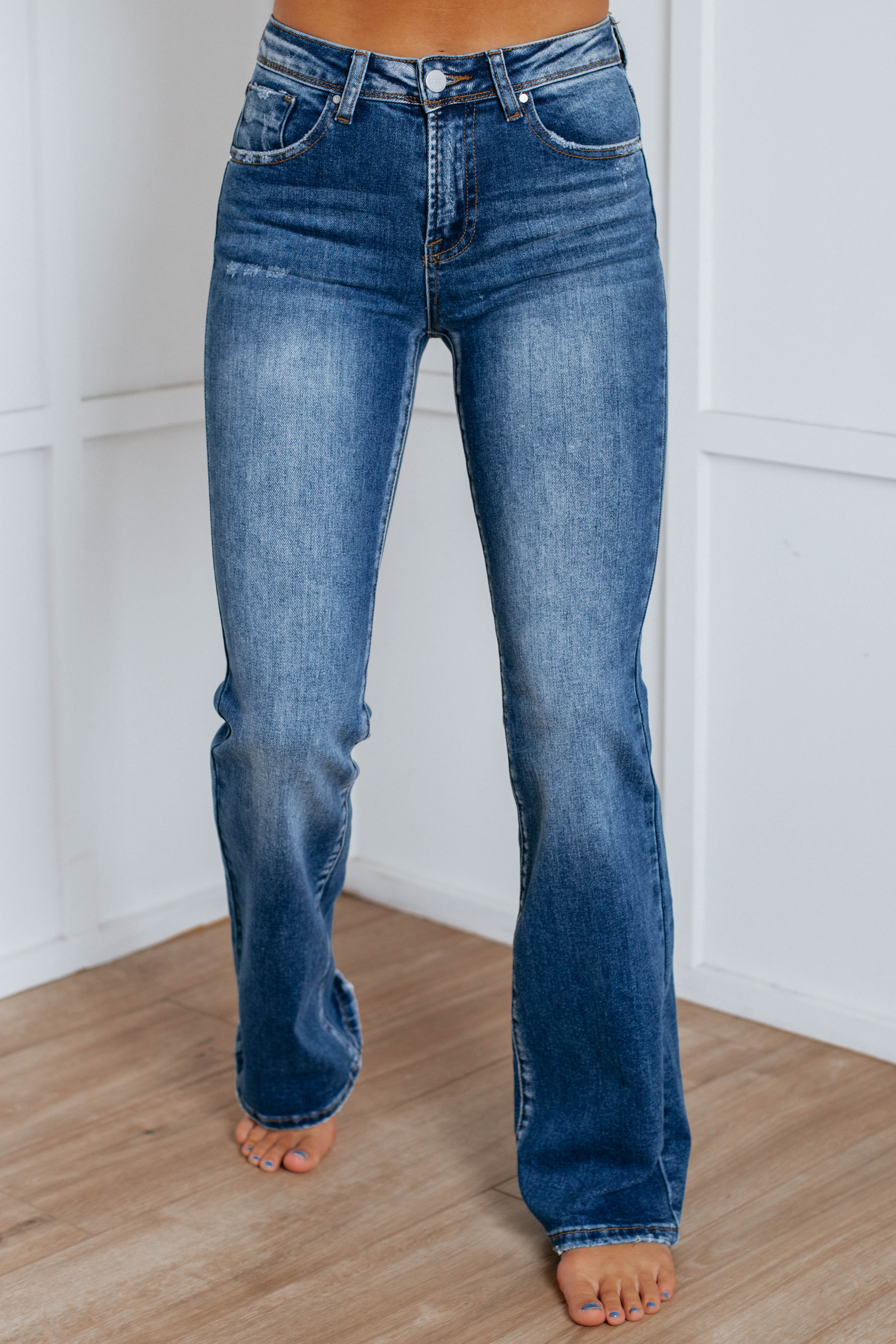 Asher Risen Dark Wash Jeans for Men - Slim Fit Stretch Denim Pants - Perfect for Casual Wear, Office & Night Out