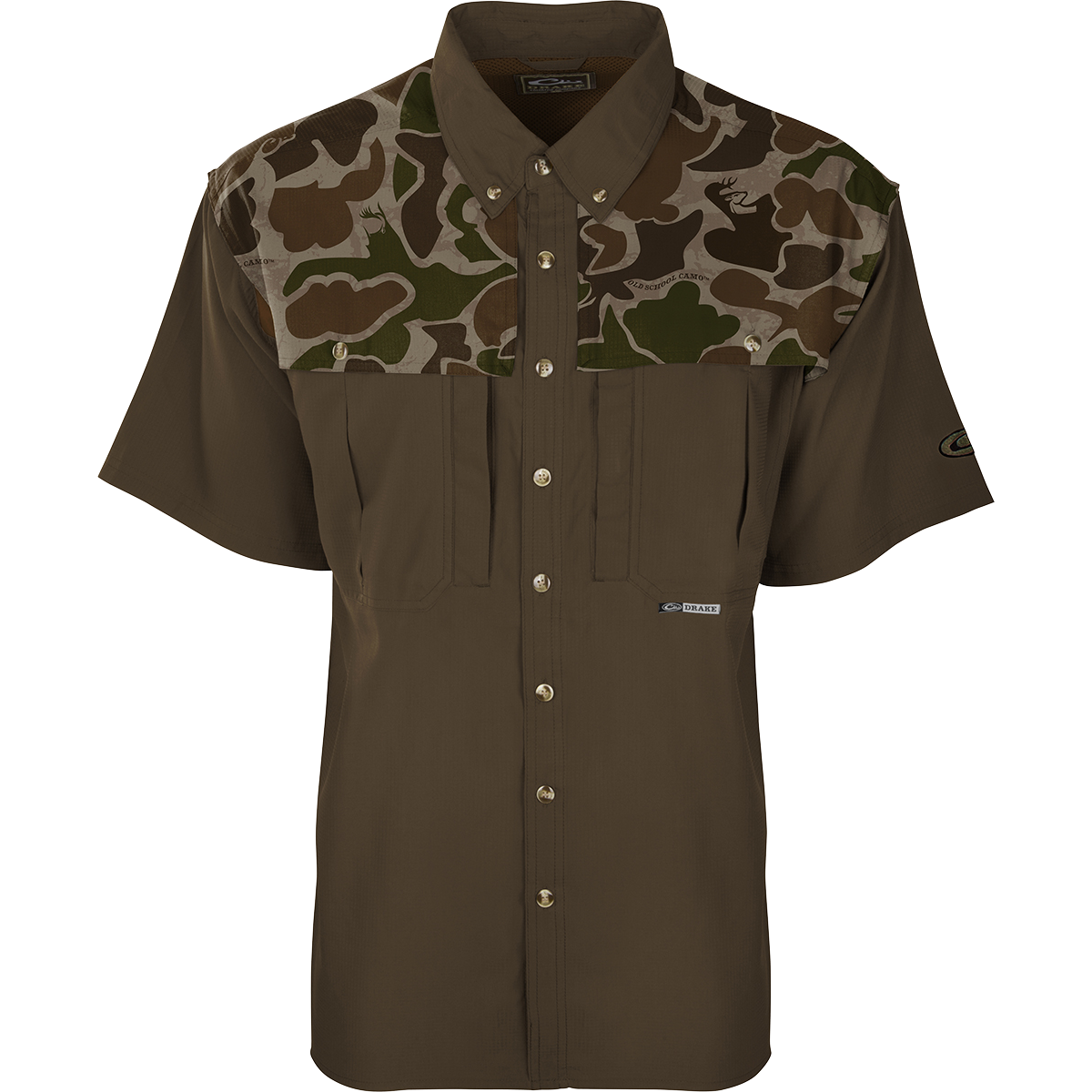 EST Camo Flyweight Wingshooter's Short Sleeve Shirt - Lightweight Hunting Shirt for Men - Breathable Camouflage Top for Outdoor, Shooting & Adventure Activities