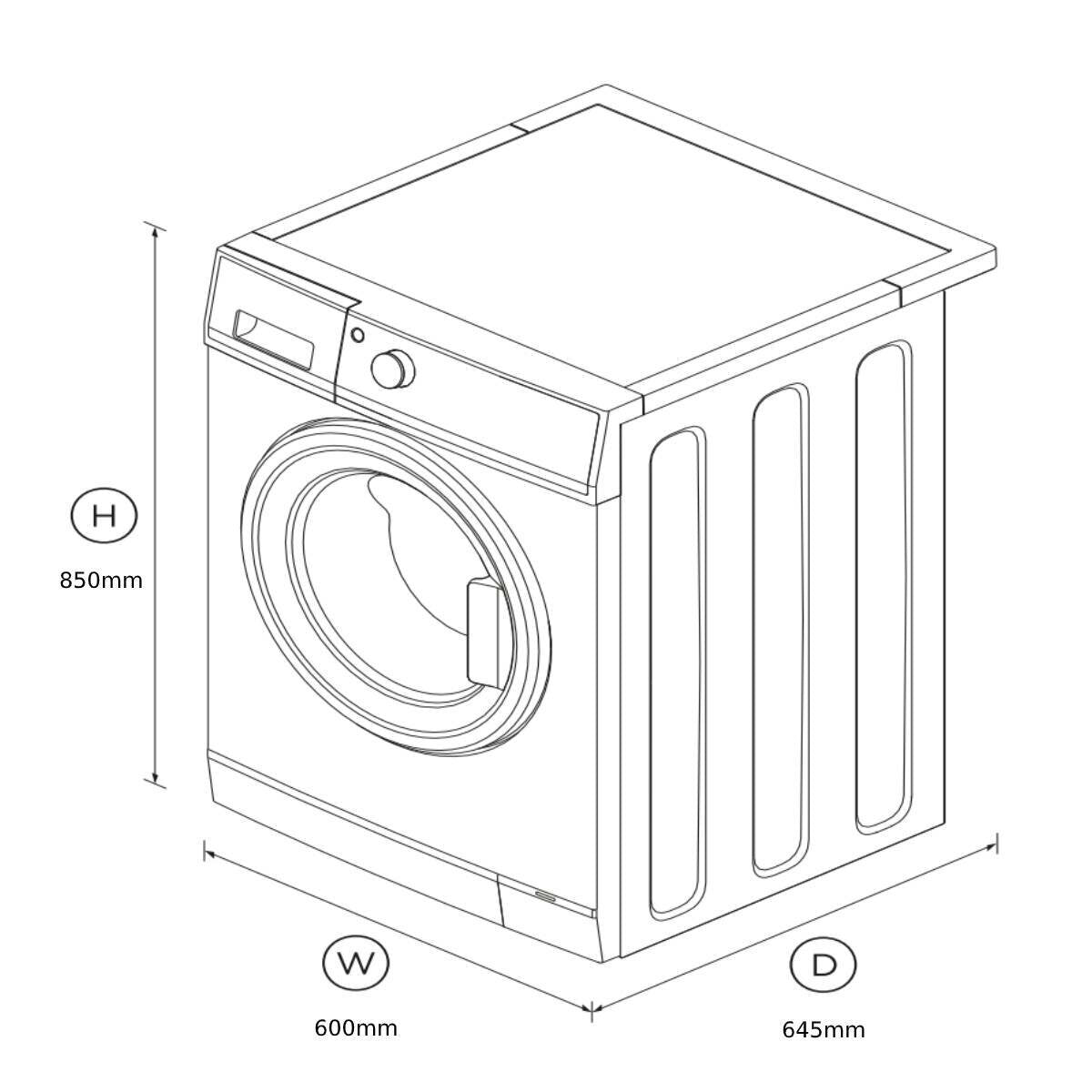 Fisher & Paykel WH9060J3 9kg Front Load Washing Machine - Energy Efficient, Quiet Operation for Apartments & Small Homes