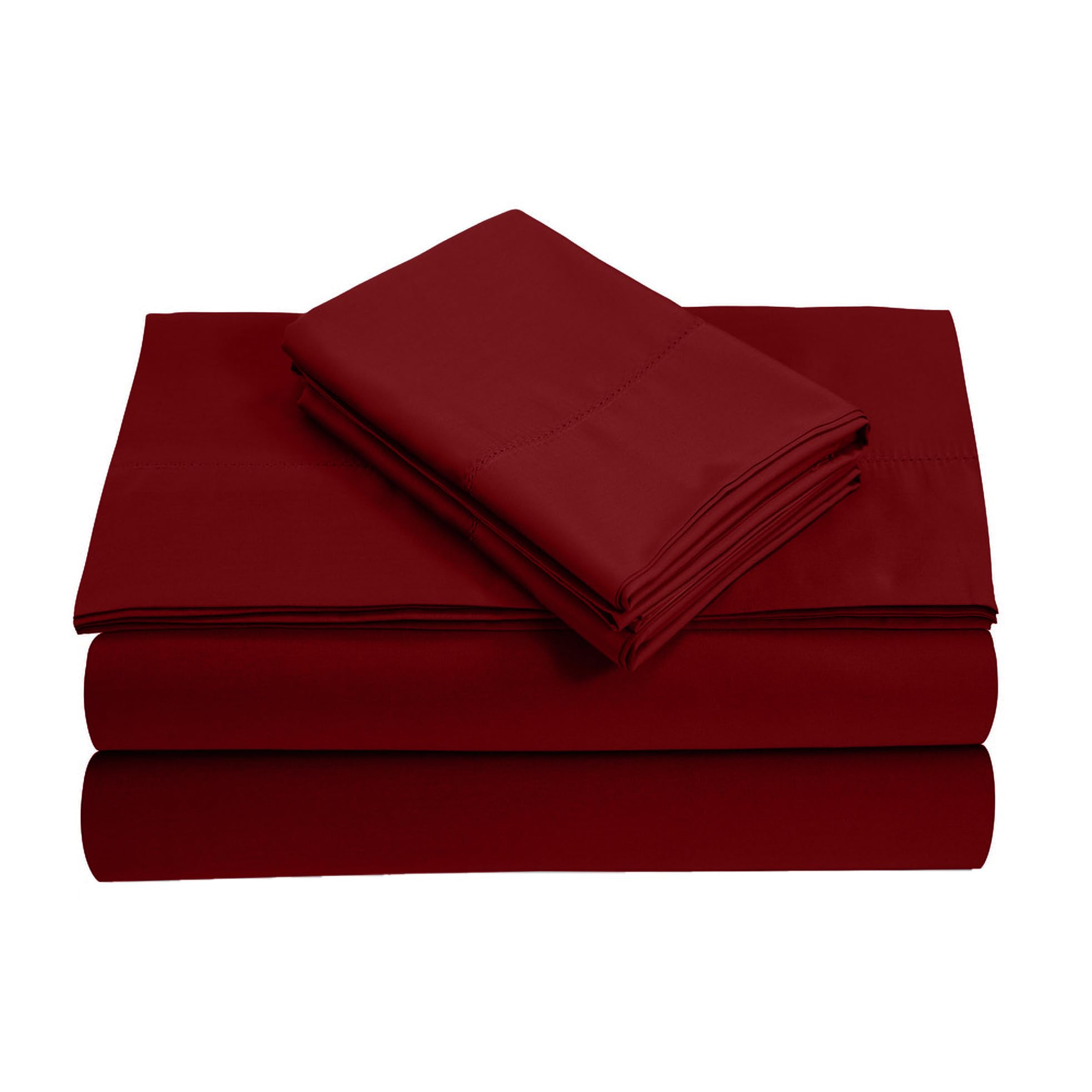 Luxury Queen XL Giza Cotton Sheet Set - 16-Inch Deep Pocket Fitted Sheets, 800 Thread Count Egyptian Cotton Bedding - Burgundy Red for Hotel-Style Comfort (Perfect for Master Bedrooms, Guest Rooms & Luxury Home Decor)