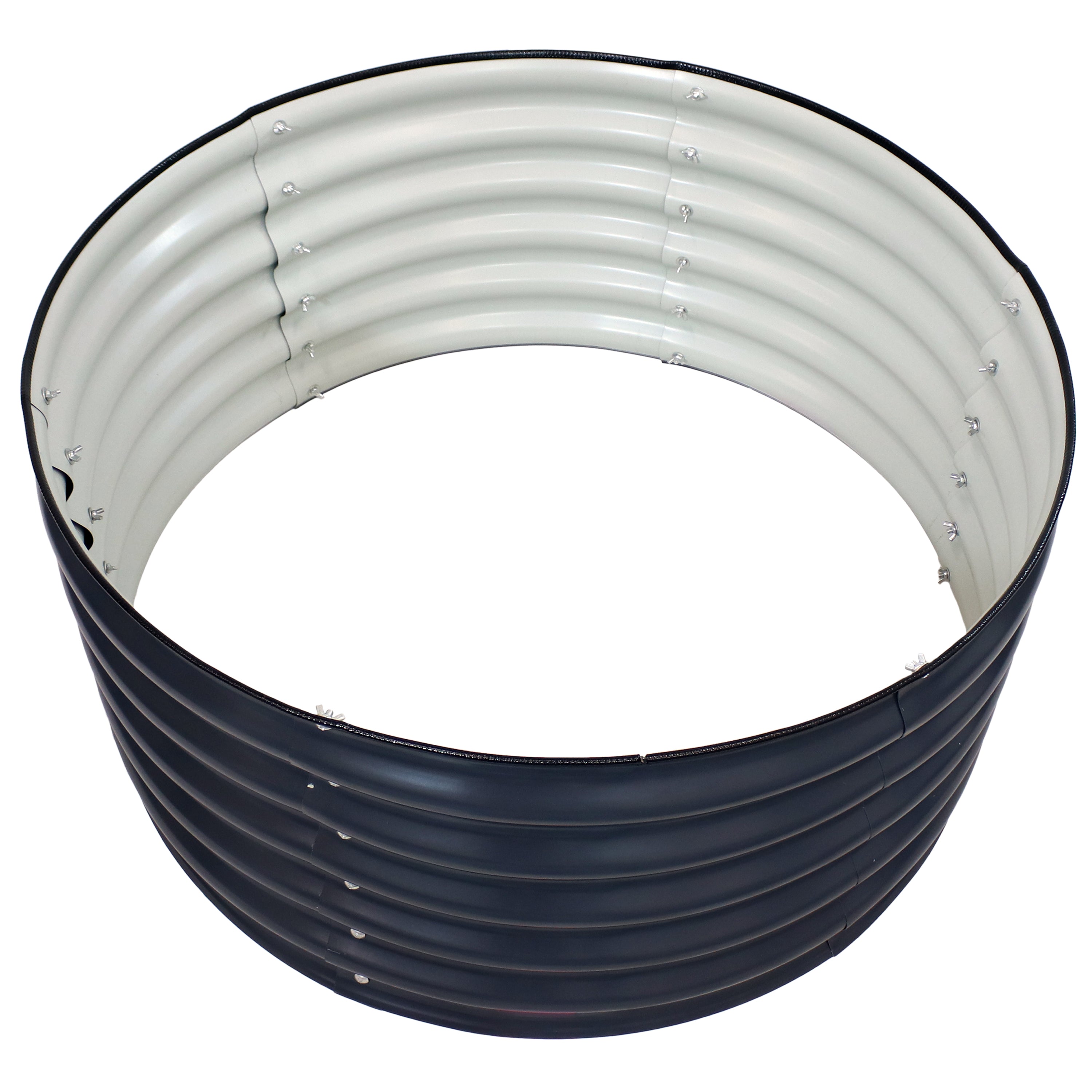 Galvanized Steel Round Raised Garden Bed Kit - 17.25 Inch Height for Outdoor Vegetables, Flowers & Herbs | Durable & Rust-Resistant for Backyard, Patio & Urban Gardening