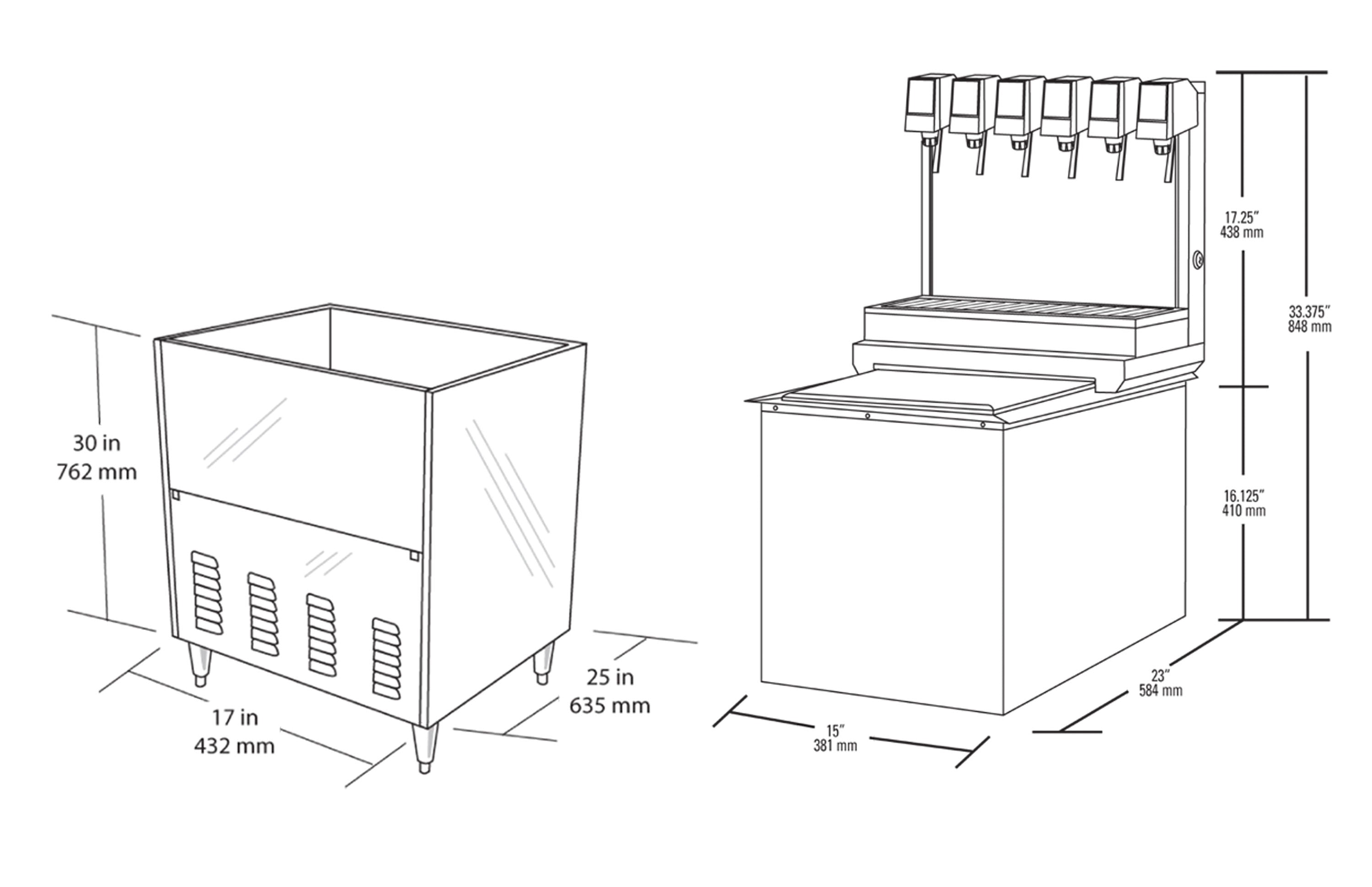 Lancer Cabinet Stand for 15 x 23 Drop-In Dispenser or Ice Bin - Heavy Duty Bar & Kitchen Organizer - Free Shipping - Perfect for Home Bars, Restaurants & Commercial Use