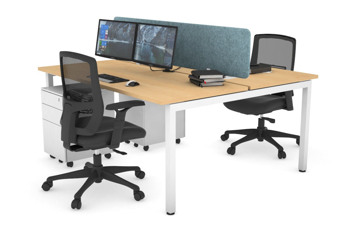 Quadro Square Legs 2 Person Office Workstation Desk [63