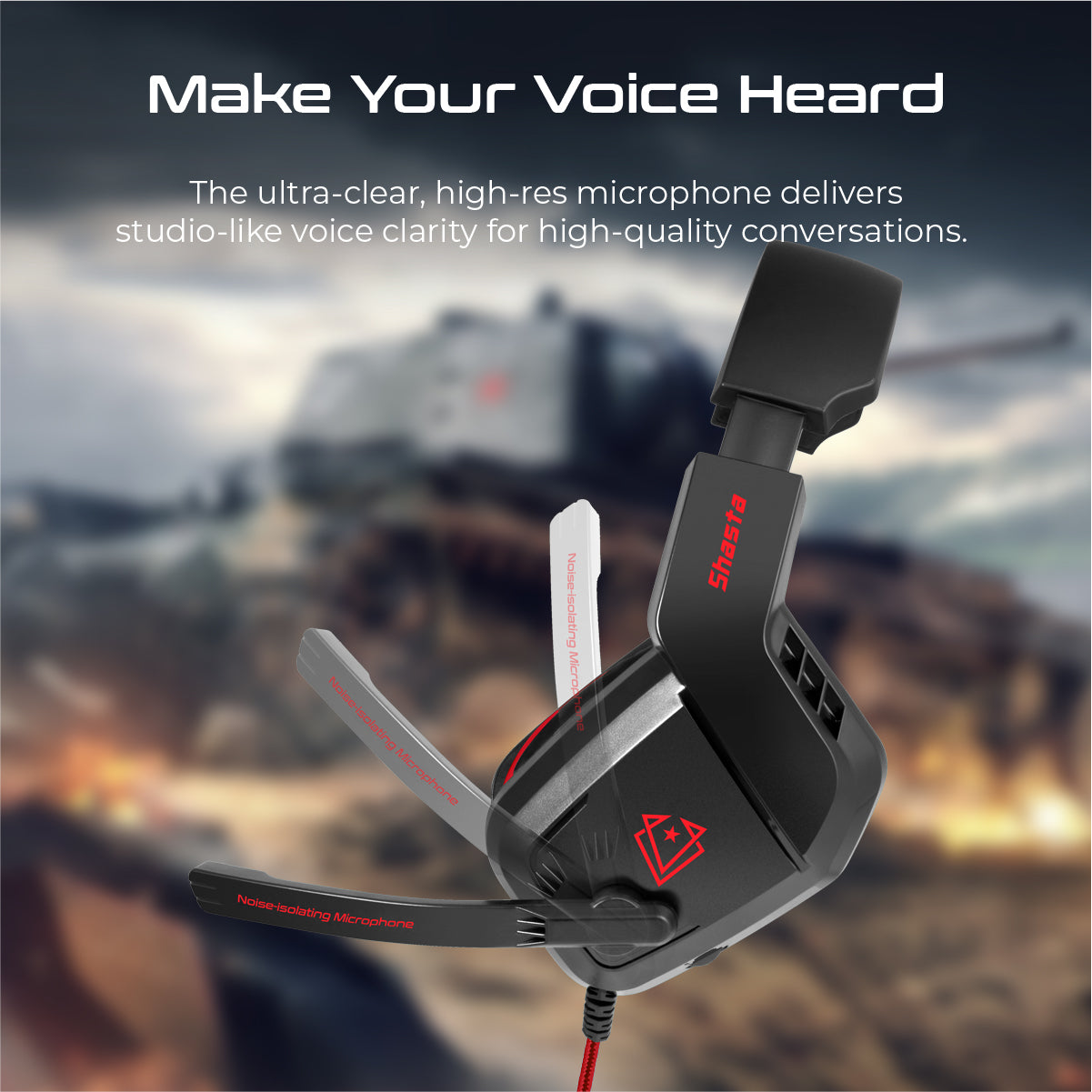 Premium Ambient Noise Isolation Over-Ear Gaming Headset with Crystal Clear Sound - Perfect for PC, PS5, Xbox Gaming & Music Listening