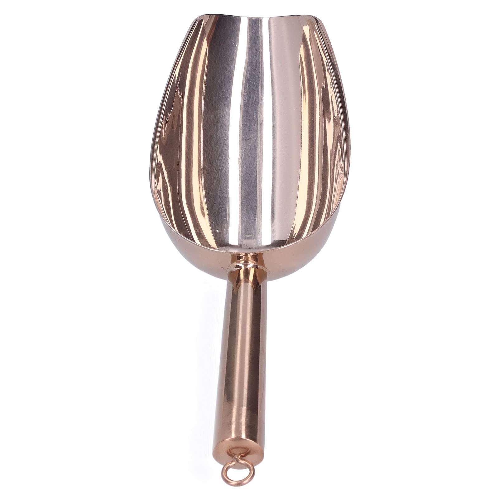 Premium Rose Gold Stainless Steel Sugar Scoop - Anti-Oxidation Ice Cream & Baking Tool for Desserts, Coffee, and Kitchen Use (Size #5)