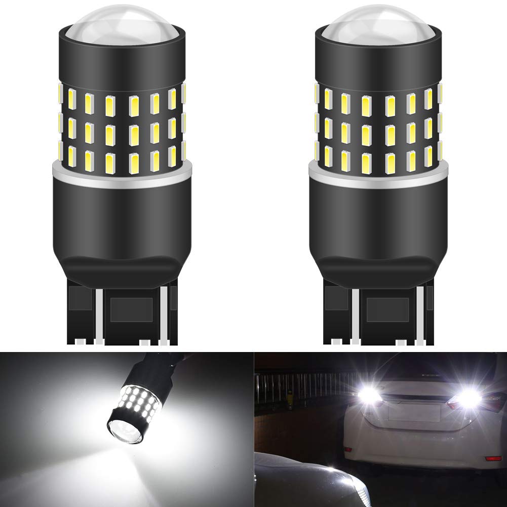KATUR 7440 7443 7444NA 7441 992 LED Bulbs - Super Bright 650 Lumens, 54 Chipsets High Power 3014 LED Lights - Xenon White (Pack of 2) - Perfect for Turn Signal, Backup, Reverse, Brake, Tail, Stop, and Parking Lights in Cars, Trucks, and RVs