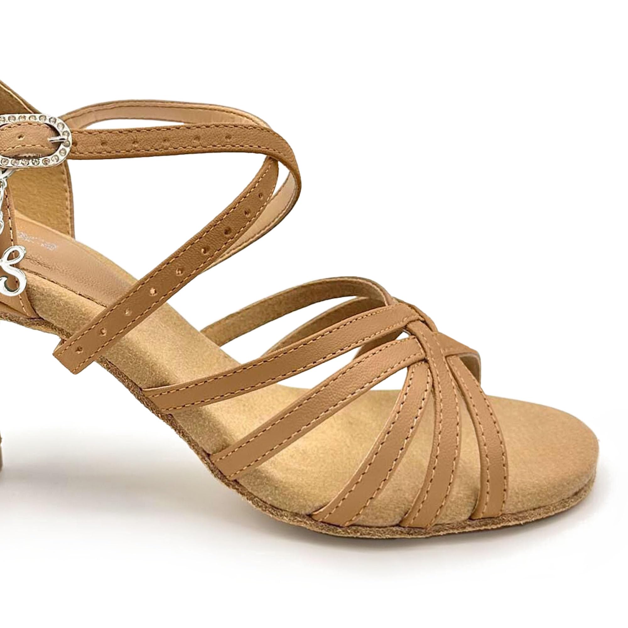 Lacey Schwimmer Professional Ballroom Dance Shoes for Women - 3 Inch Heel Open Toe Latin Cha Cha Shoes for Competition & Practice - Perfect for Salsa, Tango, and Social Dancing