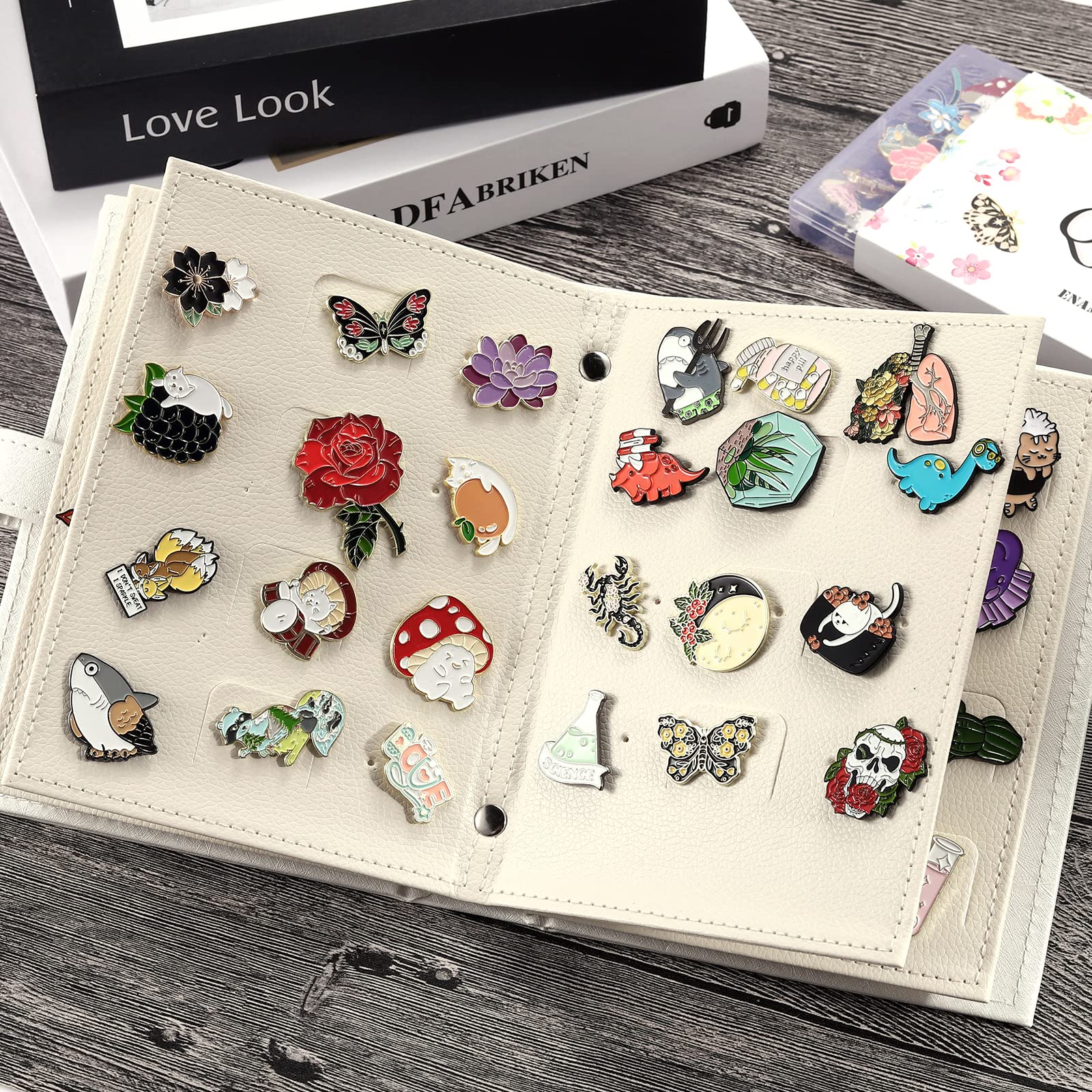 Cute Aesthetic Enamel Pins Bulk Set - Anime Lapel Badges & Brooches for Backpacks, Clothes, Jackets, Hats | Funny Pins for Women, Girls & Kids | Perfect for Gifts, DIY Crafts & Fashion Accessories