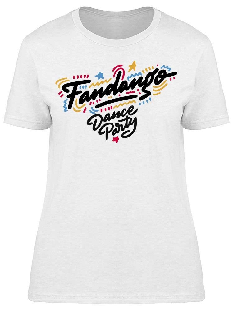 Smartprints Fandango Dance Party Lettering Tee for Women - Trendy Graphic T-Shirt for Concerts, Festivals & Girls Night Out