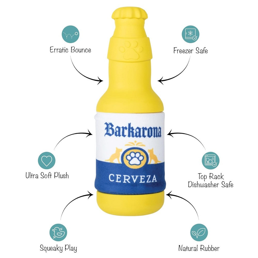 Barkarona Natural Rubber Chew Toy for Dogs - Durable & Non-Toxic Puppy Teething Toy for Aggressive Chewers - Perfect for Indoor & Outdoor Playtime, Training Rewards, and Dental Health