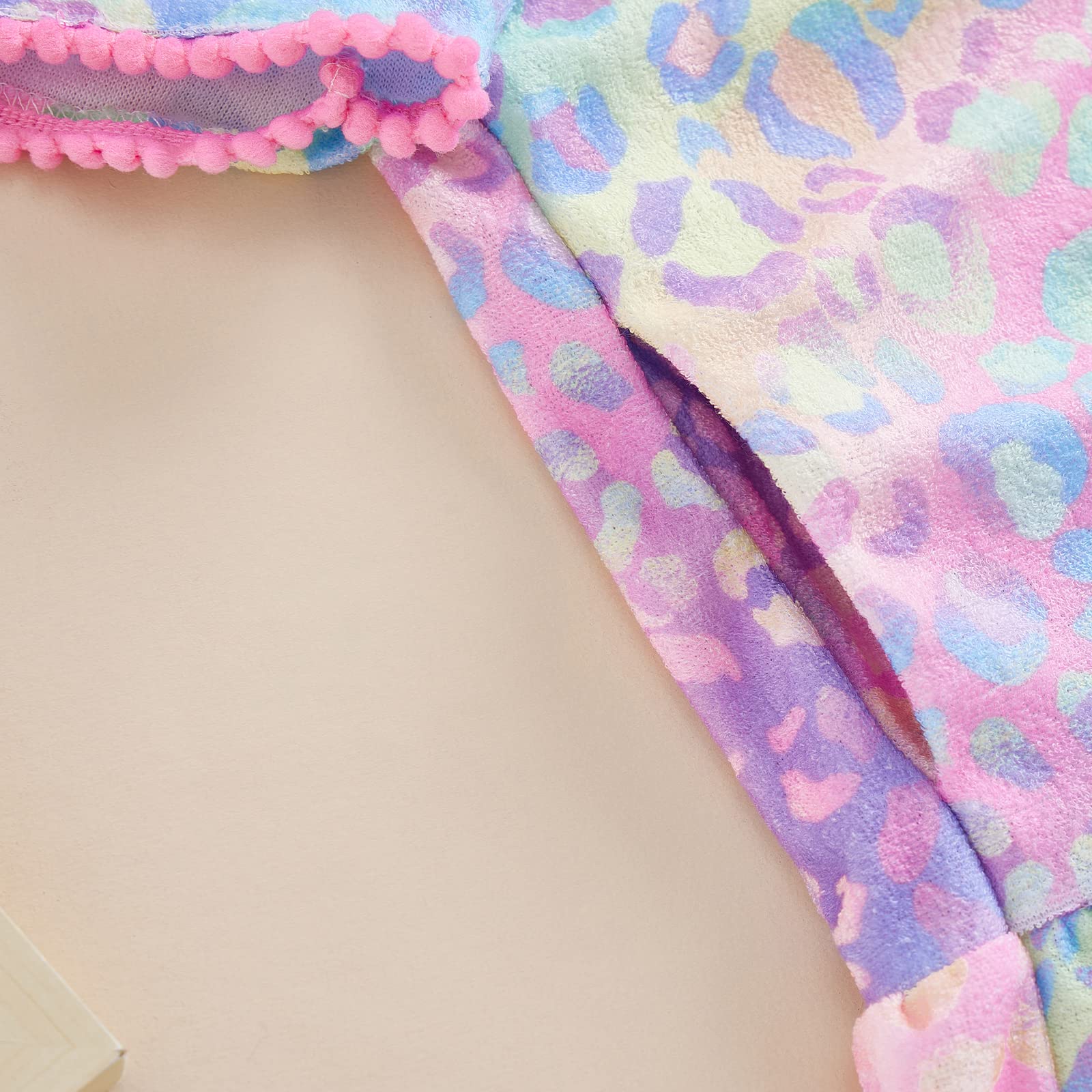 Kids Toddler Girls Hooded Swim Cover Up - Zip Up Terry Towel Robe for Pool, Beach & Bathing - Soft Swimsuit Wrap for After Swim & Sun Protection