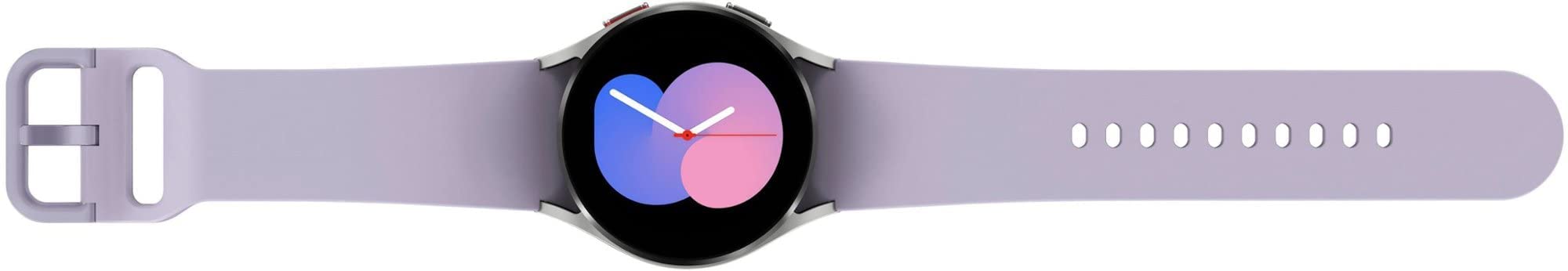 SAMSUNG Galaxy Watch 5 40mm Bluetooth Smartwatch with Body, Health, Fitness & Sleep Tracking - Sapphire Crystal Glass, Enhanced GPS - US Version (Renewed) - Silver Bezel & Purple Band - Perfect for Workouts, Running & Daily Activity Monitoring