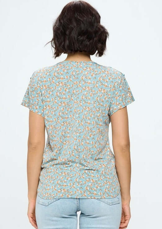 Elegant Feminine Surplice Wrap Top - Made in USA - Perfect for Casual Outings, Date Nights & Office Wear