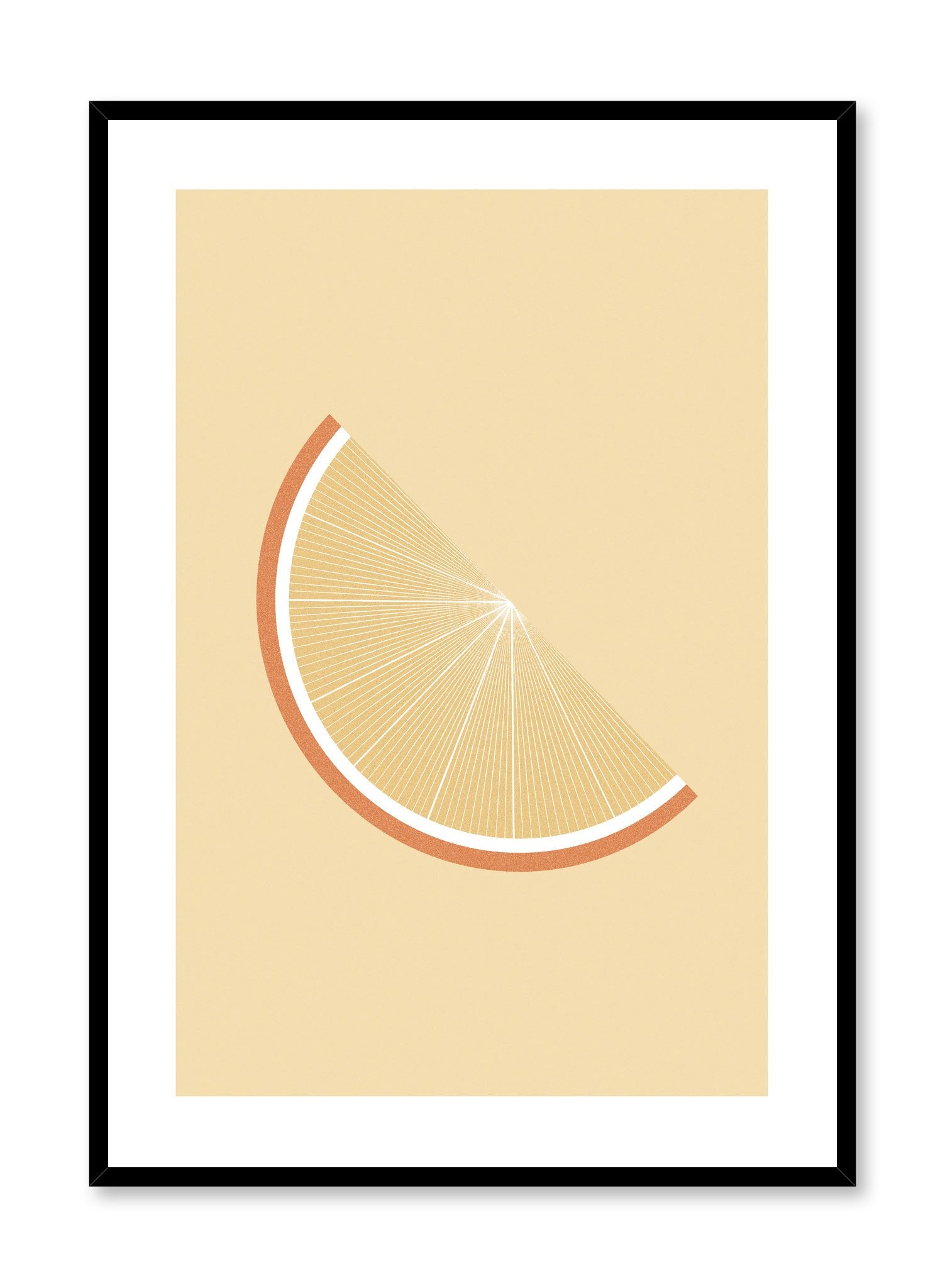 Orange Slice Poster - Vibrant Fruit Art Print for Kitchen, Dining Room & Cafe Decor - Perfect for Home, Office & Restaurant Wall Decoration