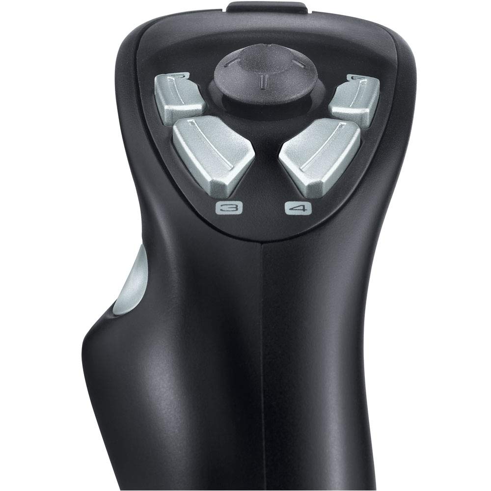Logitech G Extreme 3D Pro USB Joystick for PC Gaming - Precision Flight Controller with 12 Programmable Buttons (Black/Silver) | Perfect for Flight Simulators, Combat Games & Professional Pilot Training
