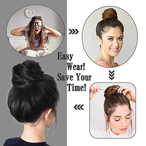 Curly Synthetic Messy Hair Bun Hair Scrunchies Extension - Perfect for Messy Bun Hairstyles, Ponytail Accessories & Everyday Hair Styling