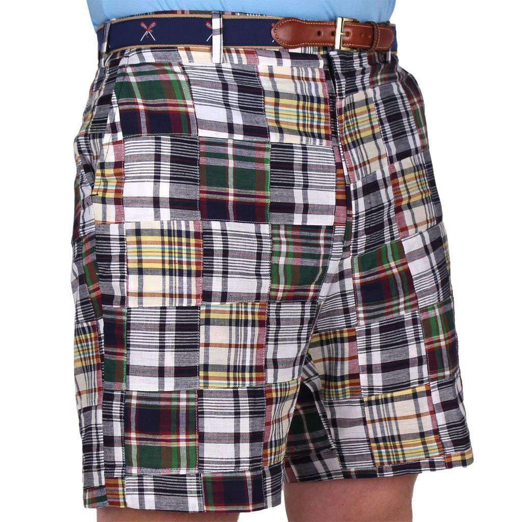 Country Club Prep Traditional Madras Shorts for Men - Classic Plaid Summer Casual Shorts for Golf, Tennis & Preppy Style Outfits