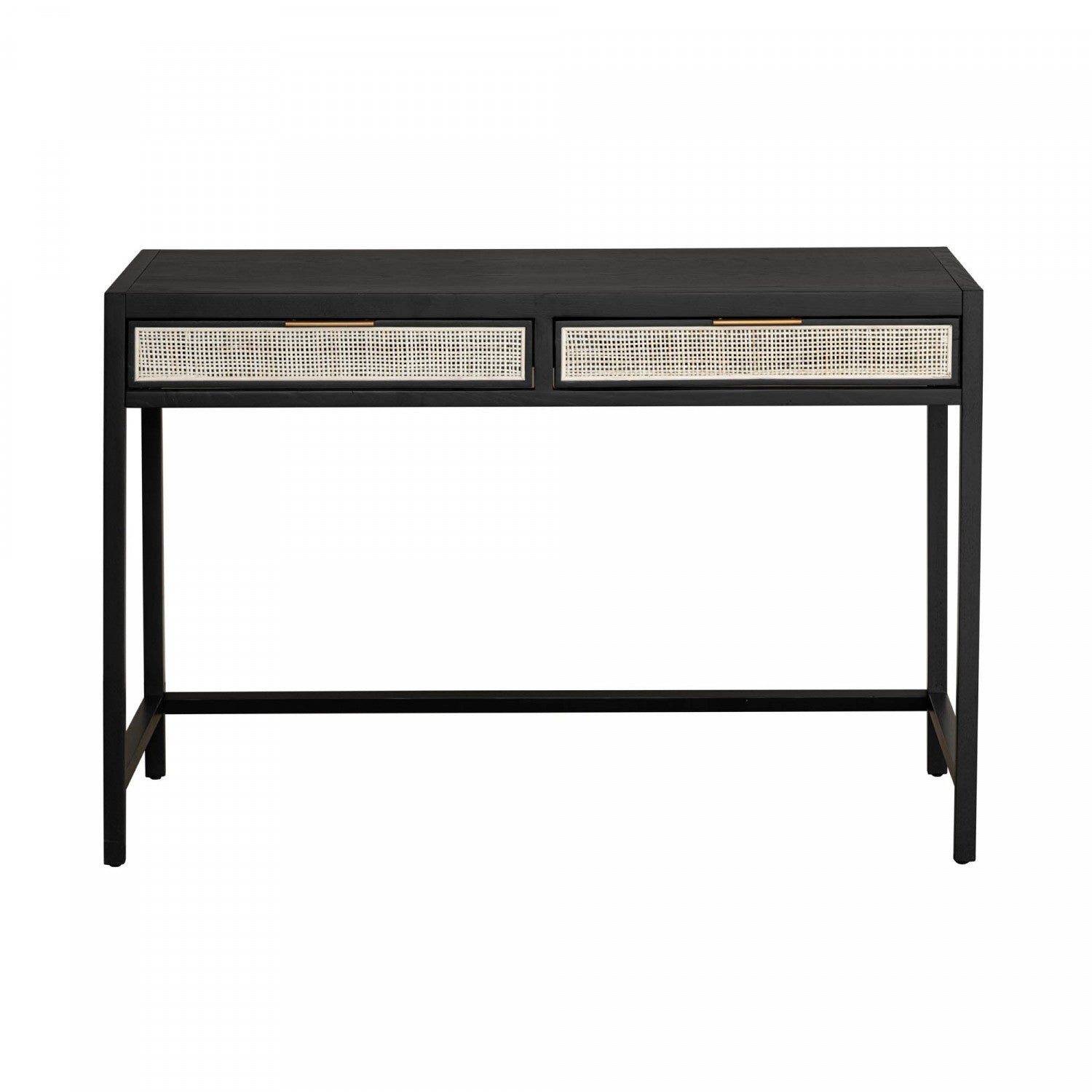 Premium Ebony Wood Nurelle Desk - Modern Home Office Furniture for Work & Study | Stylish Writing Desk for Small Spaces & Apartments