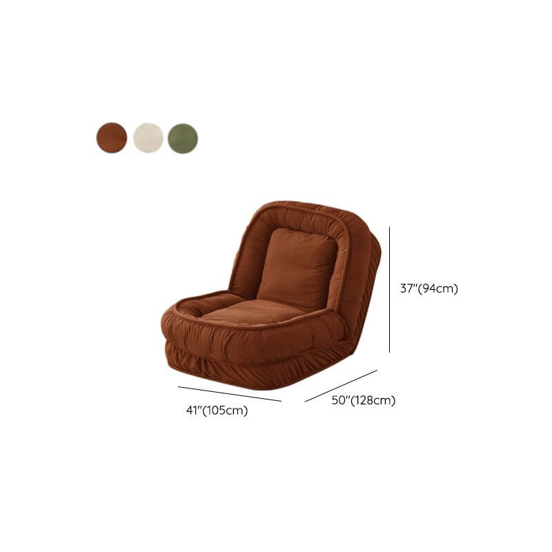 Stylish Solid Color Side Chair with Removable Cushion Back & Cotton Filling - Ivory, Green, Sepia - Perfect for Living Room, Dining Room, or Office