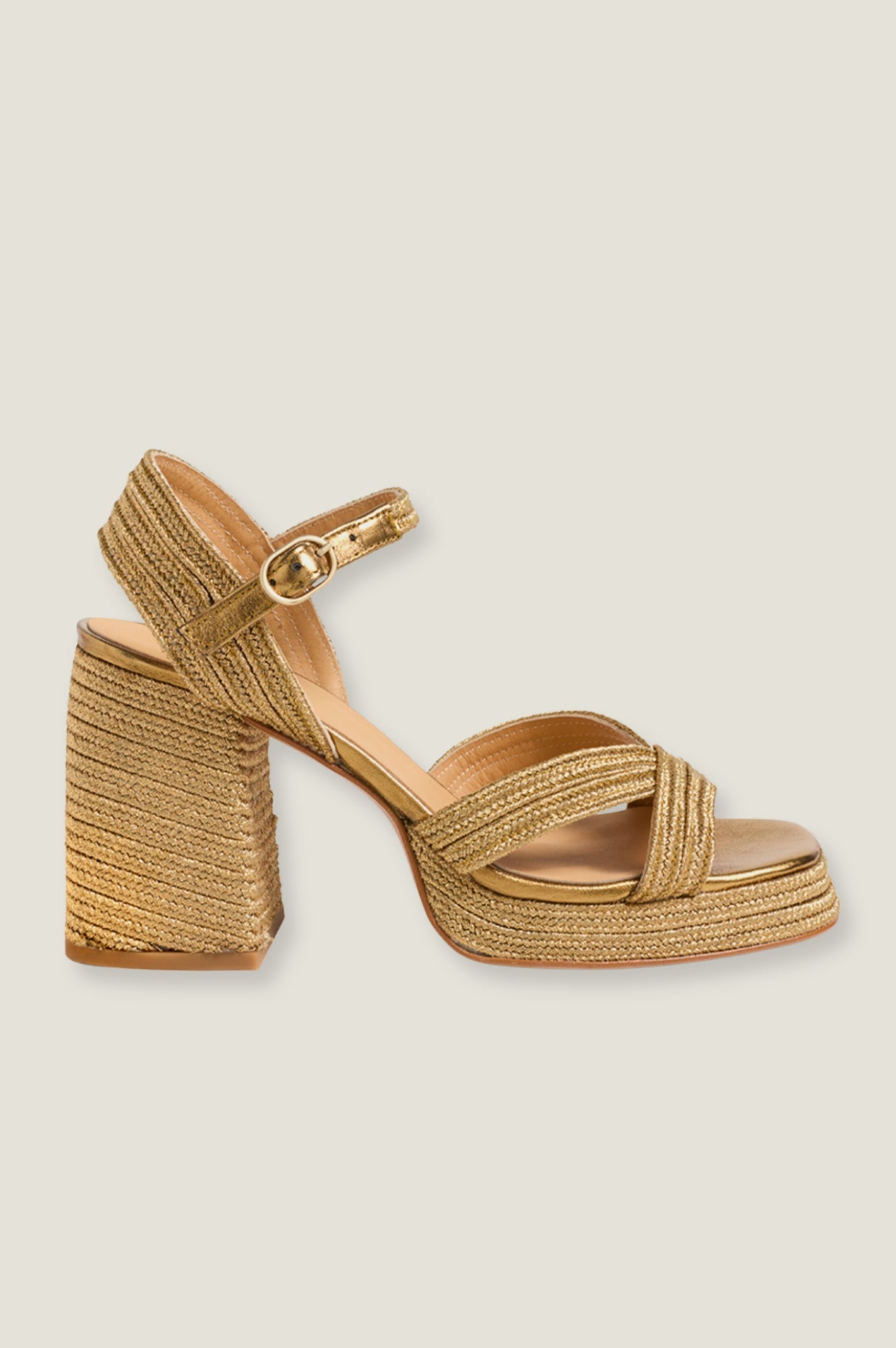 Valle Platform High Heels for Women - Gold Metallic Party Shoes | Elegant Evening Wear & Special Occasion Footwear