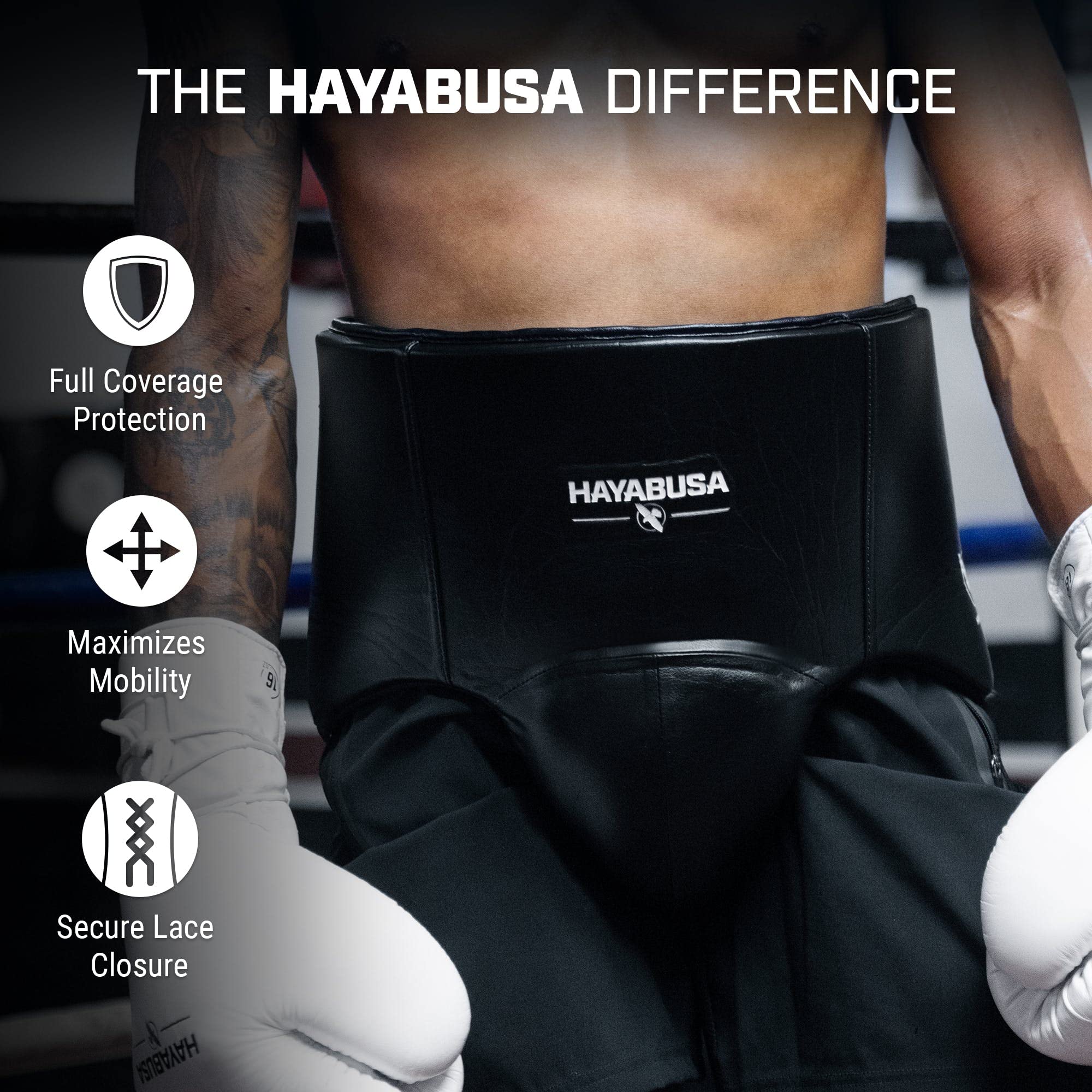 Hayabusa Pro Boxing Groin Protector for Men - Premium MMA & Kickboxing Cup - Ultimate Protection for Training & Competition