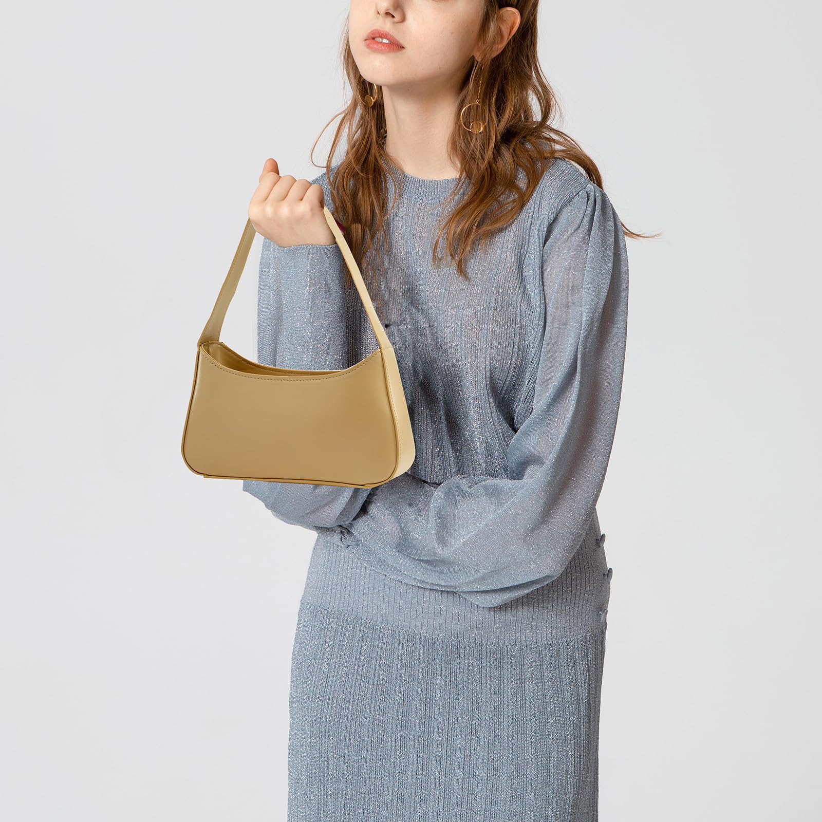 AOEKAFF Women's Shoulder Bags - Small Trendy Cute Clutch Purse with Zipper Closure for Daily Use, Work, Shopping & Travel