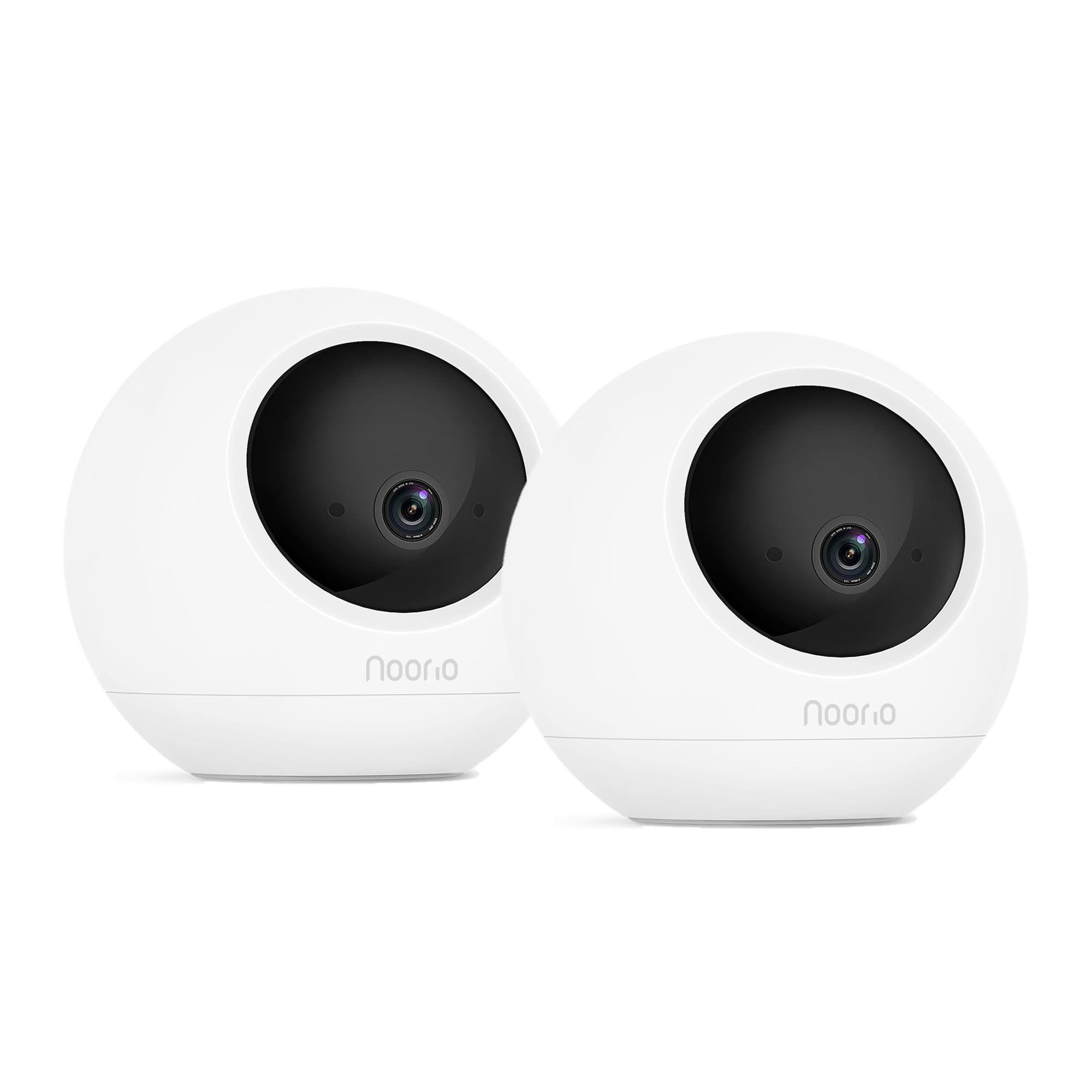 Noorio Indoor Security Camera 2K/4K Pan-Tilt 360° WiFi Camera with Night Vision | Baby Monitor, Pet Camera, Motion Detection | Works with Alexa | Ideal for Home Security, Nursery Monitoring & Pet Watching